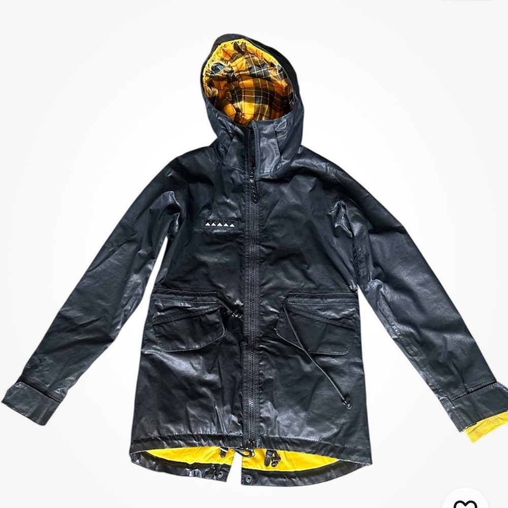 Burton DryRide Black Snow Jacket XS - Y2K Vintage Faux Fur Hood & Diamonds